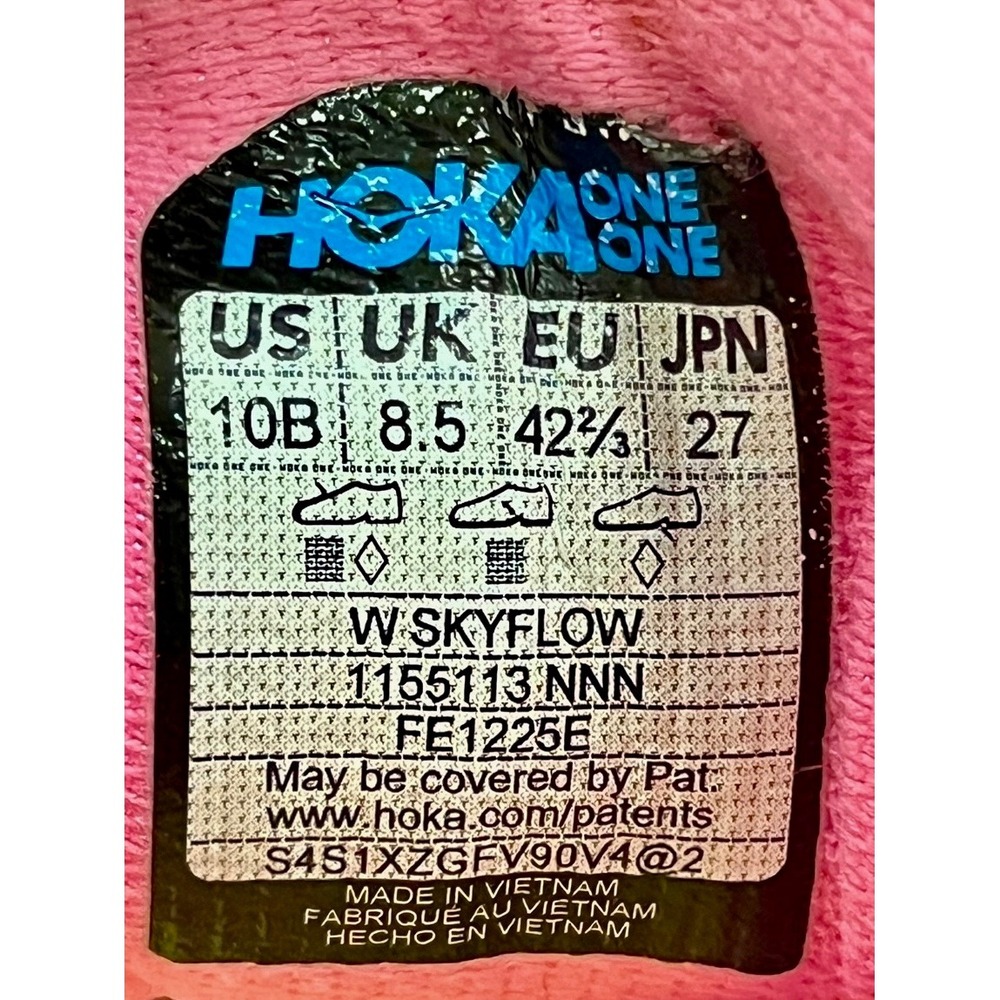 HOKA One Skyflow Women Running Shoes 10 B Pink Athletic Sneakers Gym Sneakers - Picture 7 of 11